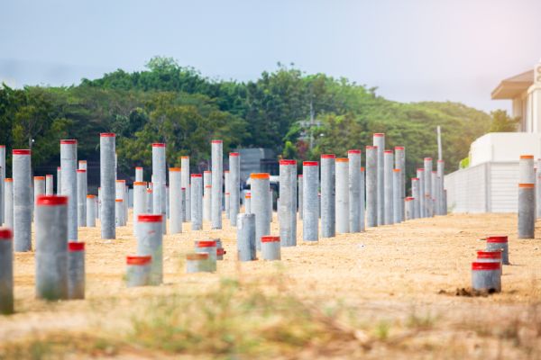 Concrete Pile Installation in Painesville