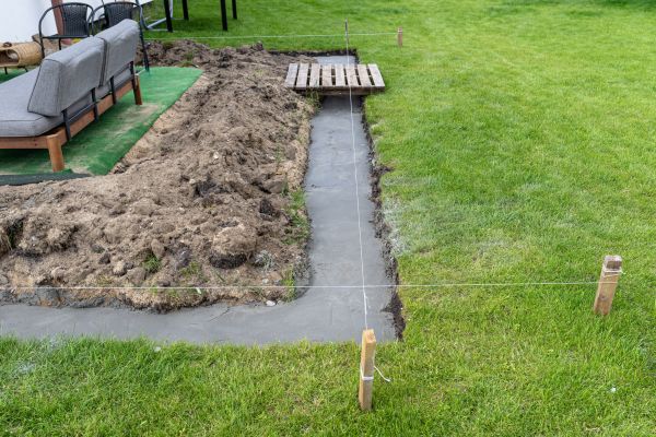 Cement Footer Installation in Painesville
